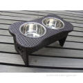 Cute Indoor Hand-Woven Pet Feeder Pet Bowl For Hotel Home B